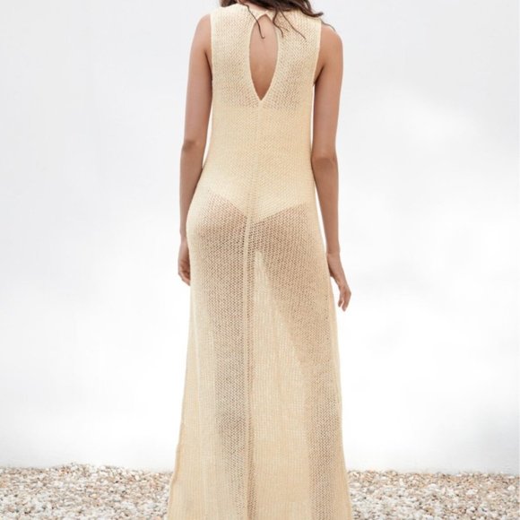 Zara Oversized Knit Buttoned Long Dress - Picture 7 of 12